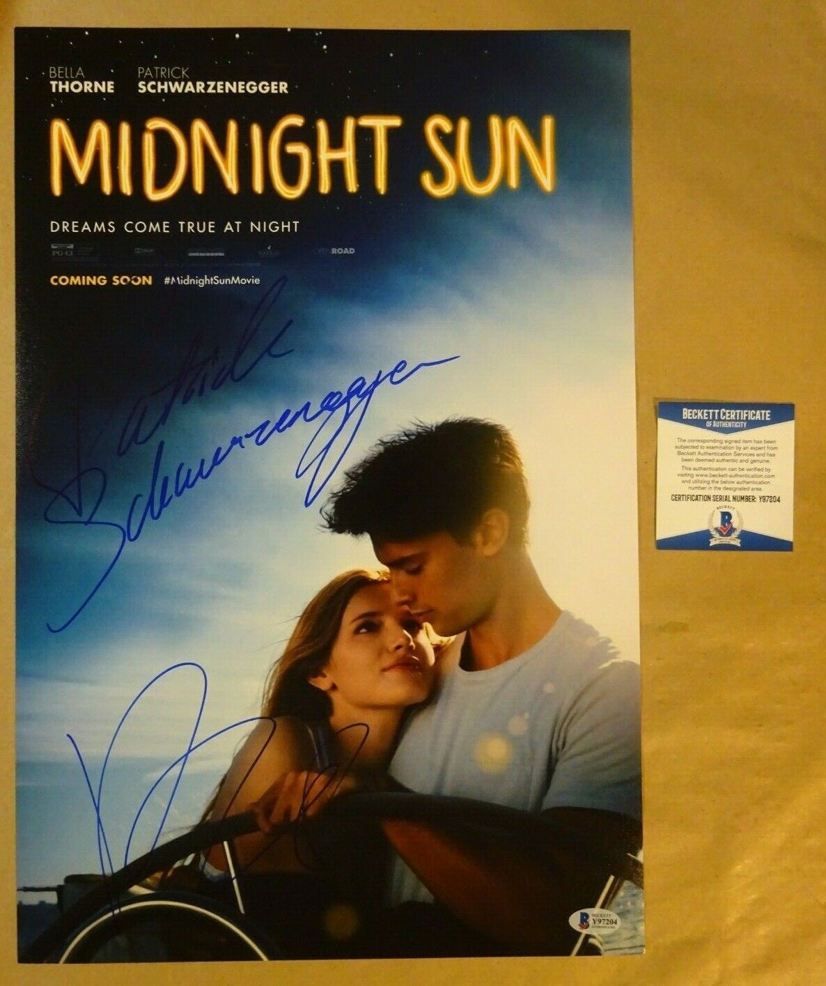 Signed BELLA THORNE & SCHWARZENEGGER MIDNIGHT SUN 12x18