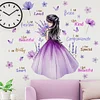 Purple Floral Girl Inspiring Quote Wall Sticker Home Decor
