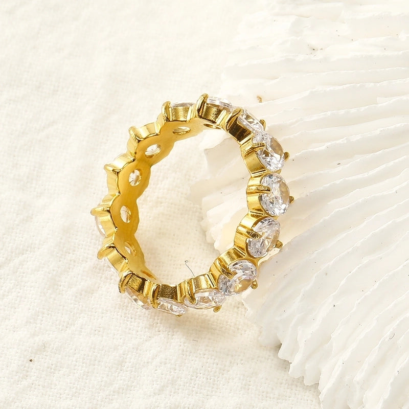 Titanium Steel Lady Geometric Rings