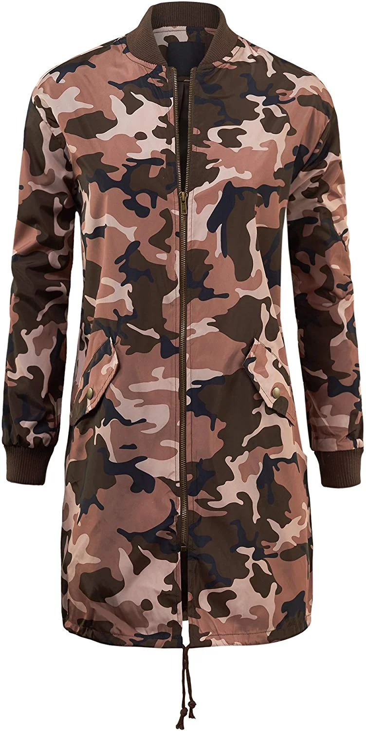Women's Casual Military Safari Anorak Jacket with Hoodie