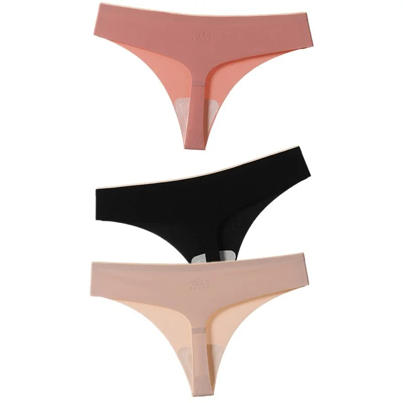 3pcs/Set Women Panties Underwear Ultra-thin Seamless Briefs Comfort low-Rise G String Thongs Sexy Lingerie New Hot Bikini T Back