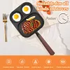 3 in 1 Omelet Pan Nonstick Frying Grill Pan for Burger Egg Ham Pancake Cookware