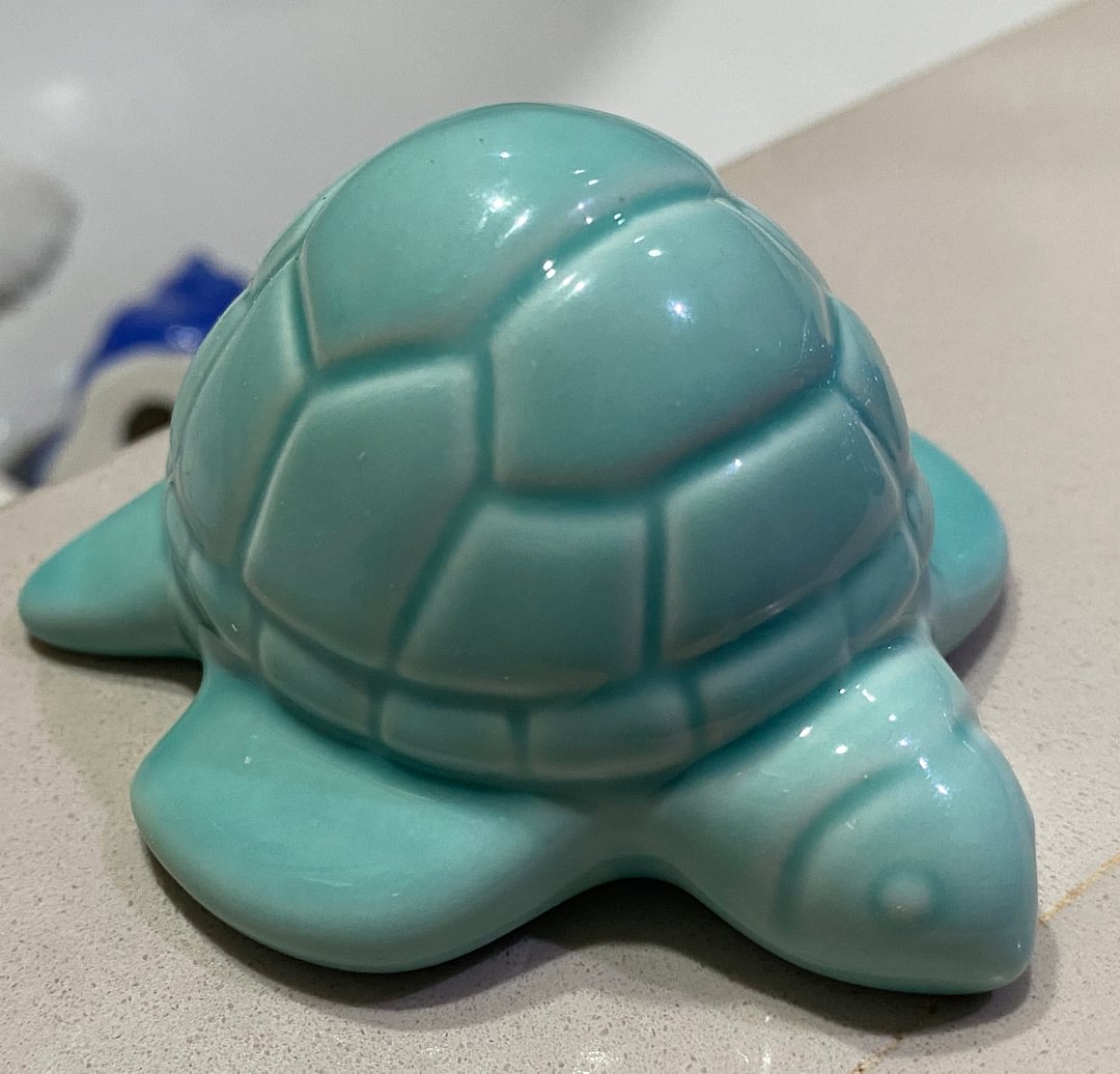  2 Sea Turtle Porcelain Toilet Bolt Covers