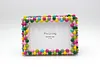  Candy DIY Building Block Photo Frame Kit,Creative Handmade Assembled Photo Frame Handmade Craft Gift Home Tabletop Display Decor