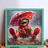 Frog Umbrella-11CT Stamped Cross Stitch 40*40cm/15.75*15.75in tapestrymarket