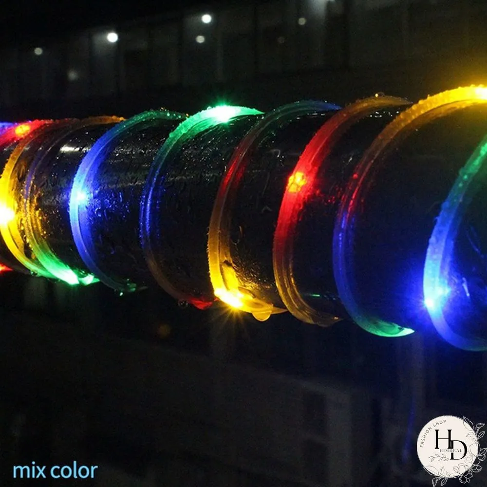 10M 100LED Solar Rope Tube for Garden Lights Waterproof IP67 50LED Solar Powered Lamp Christmas Wedding Lamp Outdoor String Light