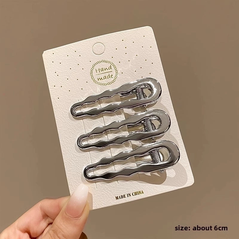 Y2g Hairpin Metal Sweet Cool Bangs Hairpin Makeup Hair Accessories Forehead Broken Hairpin Simple Clip New Female