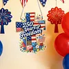 Independence Day 2D Flat DIY Acrylic Diamond Painting Hanging Kit Special Shape Crystal Rhinestone Art Pendants Single Side Drill for Adults Gift Home Wall Or Window Decor