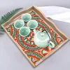 DIY Diamond Painting Decor Wooden Food Tray - Mandala