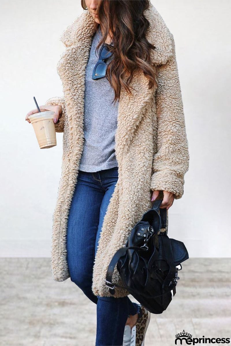 Casual Solid Patchwork Turndown Collar Outerwear