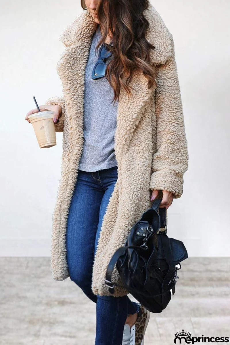 Casual Solid Patchwork Turndown Collar Outerwear