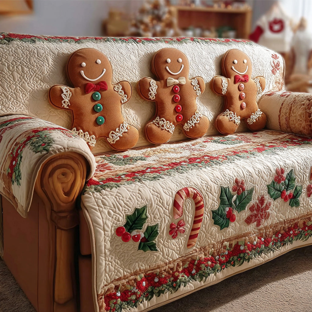 Holiday Spice Quilted Sofa Cover NCU0TD1898 everthome