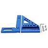 Woodworking Square Protractor Aluminum Alloy 3D Multi-Angle Measuring Ruler