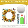 (US Local)2D Flat DIY Sunflower Parrot Hanging Mirror Diamond Art Kits Wall Door Decoratio