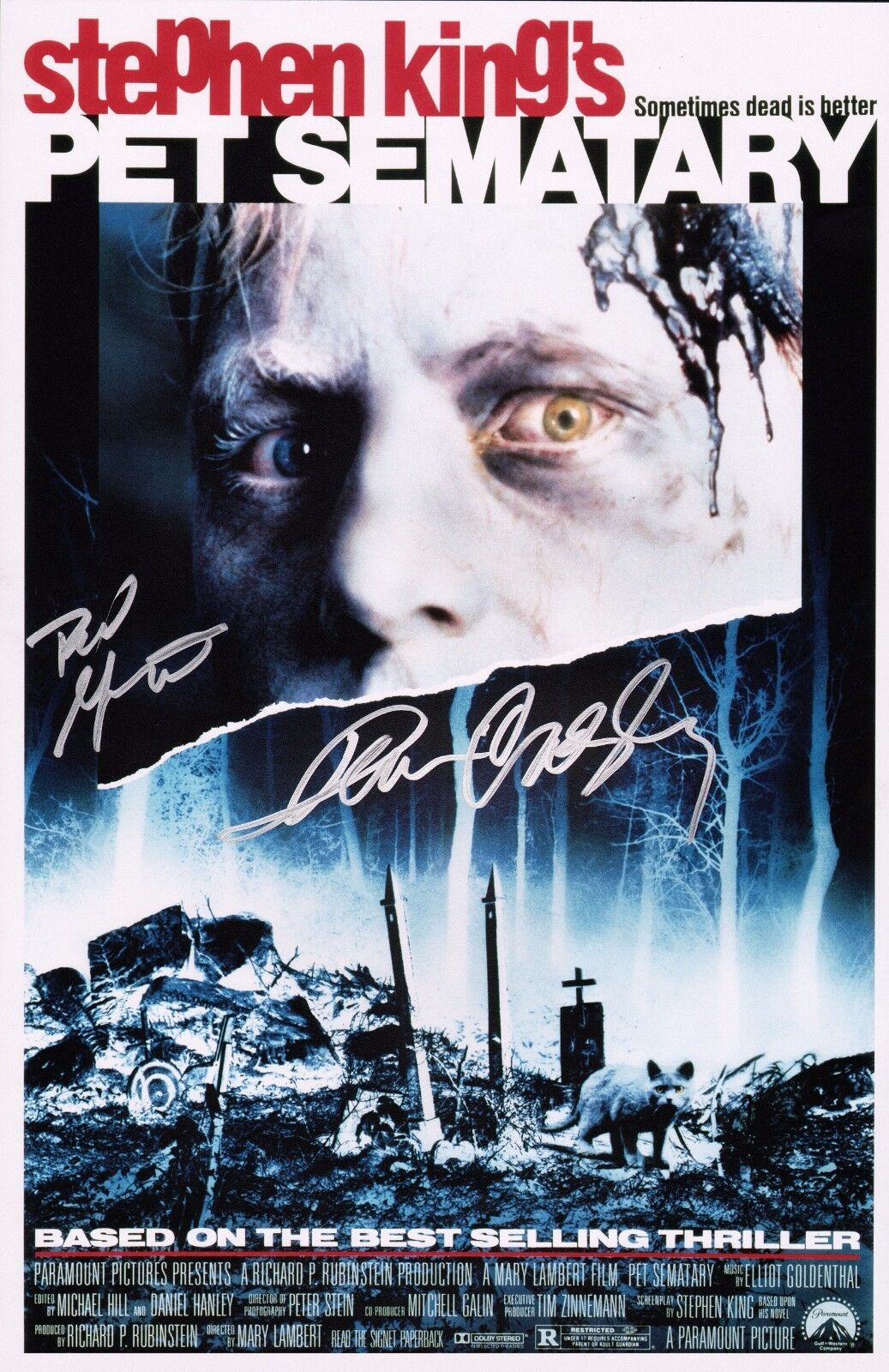 ~~ PET SEMATARY Cast(x2) Authentic Hand-Signed Denise Crosby