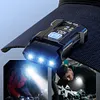 COB+SMD LED Super Bright Flashlight Rotatable Hat Clip Light for Night Running
