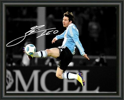 LIONEL MESSI A4 SIGNED AUTOGRAPHED Photo Poster painting POSTER  POST