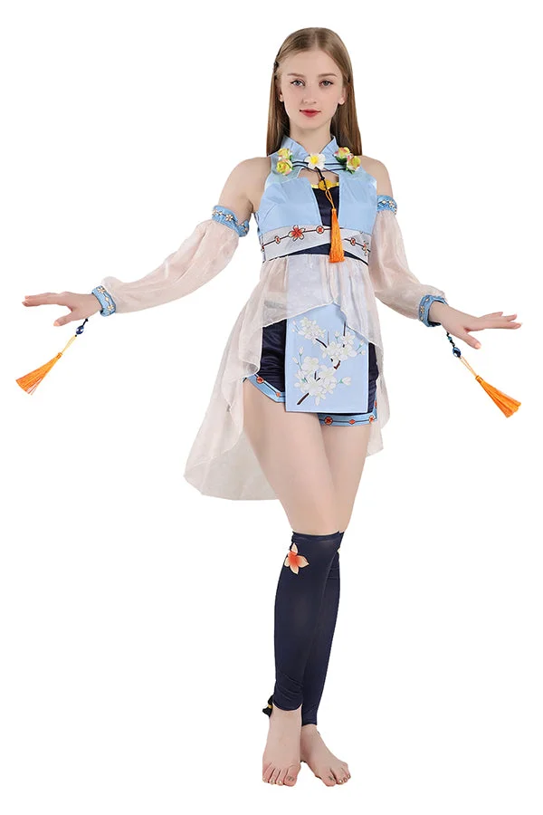 Sexy Anime Luo Tianyi Adult Halloween Japanese Costume Light Blue-elleschic