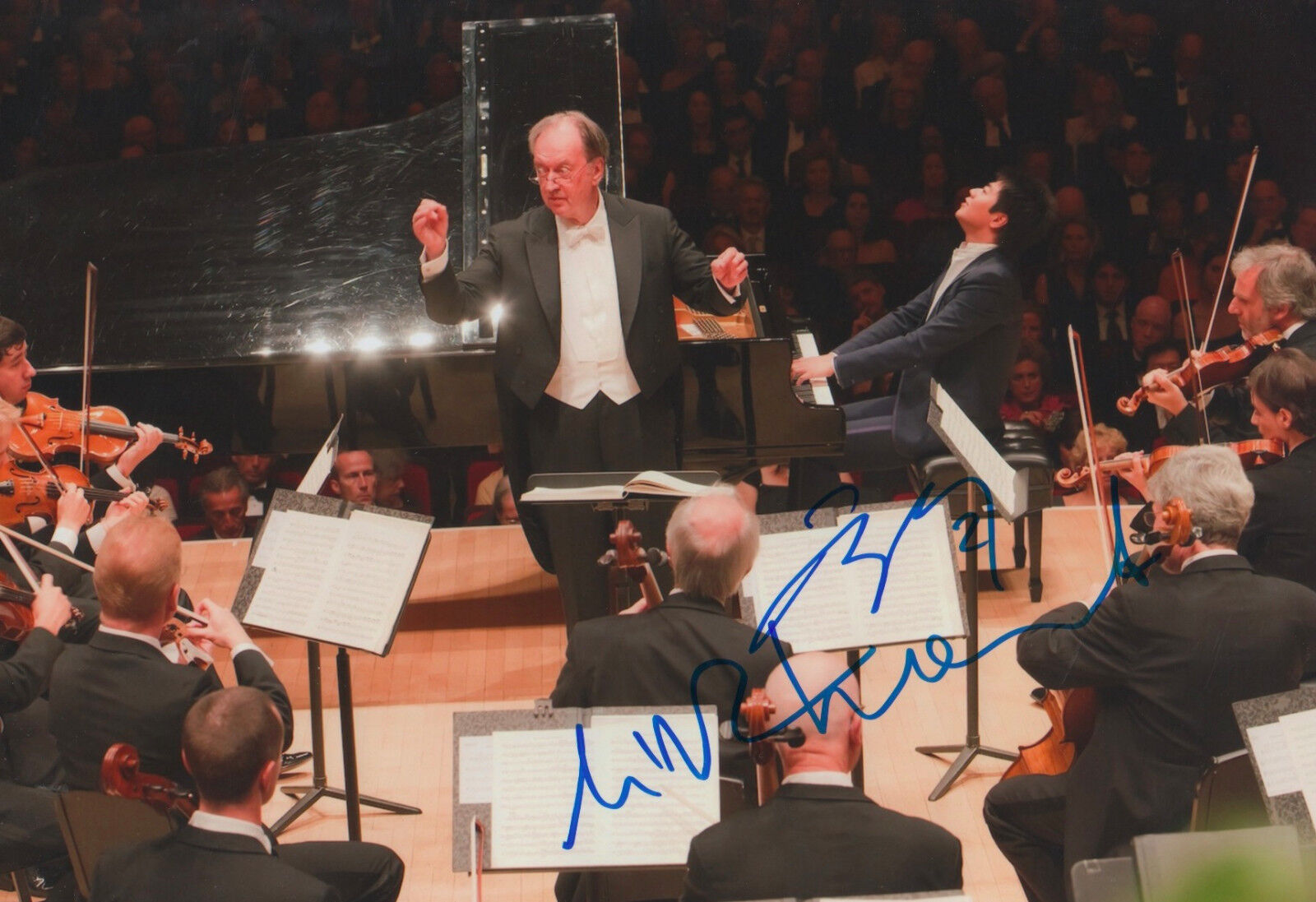 Nikolaus Harnoncourt & Lang Lang signed 8x12 inch Photo Poster painting autograph