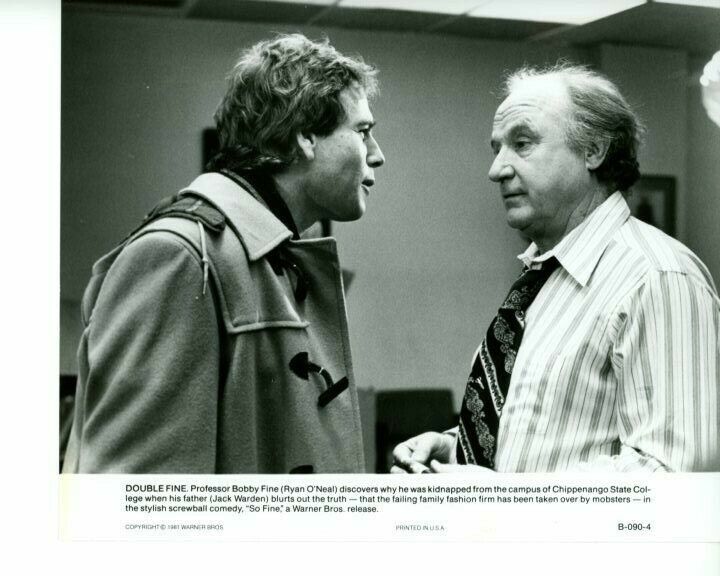 Ryan O'Neal Jack Warden So Fine Original Press 8X10 Photo Poster painting