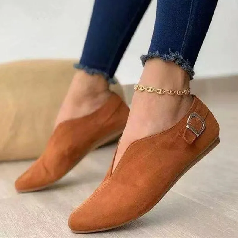 Summer Shoes Women Flat Shoe Woman Ballte Flats Female Fashion Sweet buckles Loafers Casual Shoes Slip On Ladies Plus Size Shoe