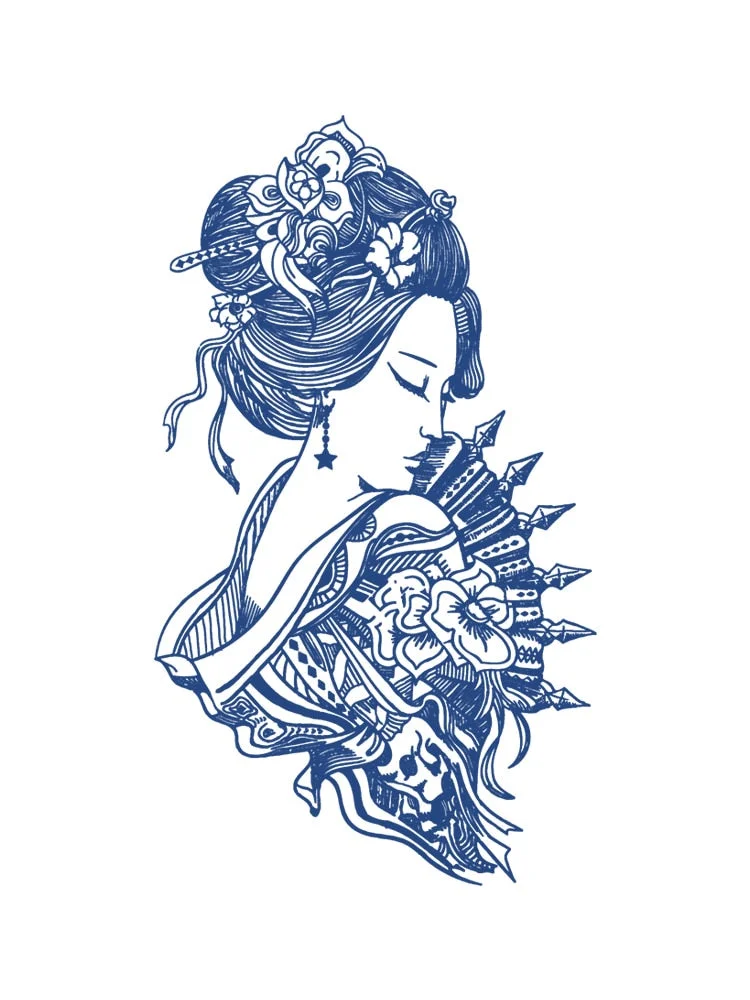 S01-40 herbal tattoo stickers ins wind juice vegetation tattoo simulation stickers durable waterproof men and women