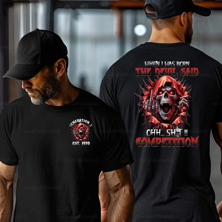 Custom When I Was Born Generation X T-shirt