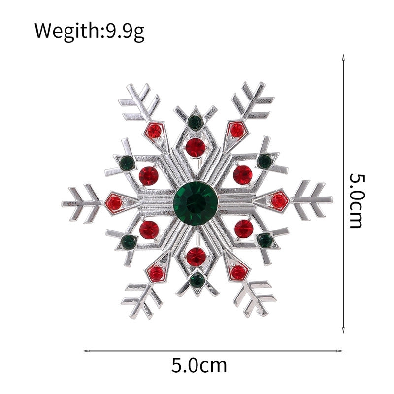 Cute Pin Gift Box Snowman Elk Zinc Alloy Enamel Plating Inlay Rhinestones Unisex Brooches