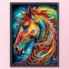 Colored Horse - 11CT Stamped Cross Stitch - 40*55cm - Animal