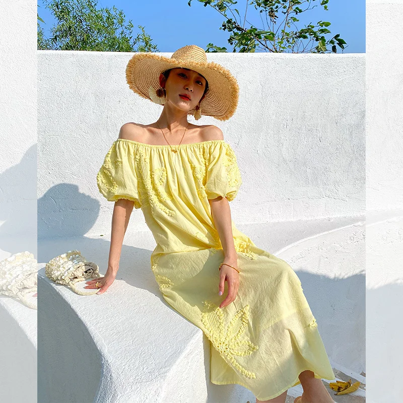 Uveng Uveng Dress Women's Long Dress Design Embroidered European Quality Women's Summer New