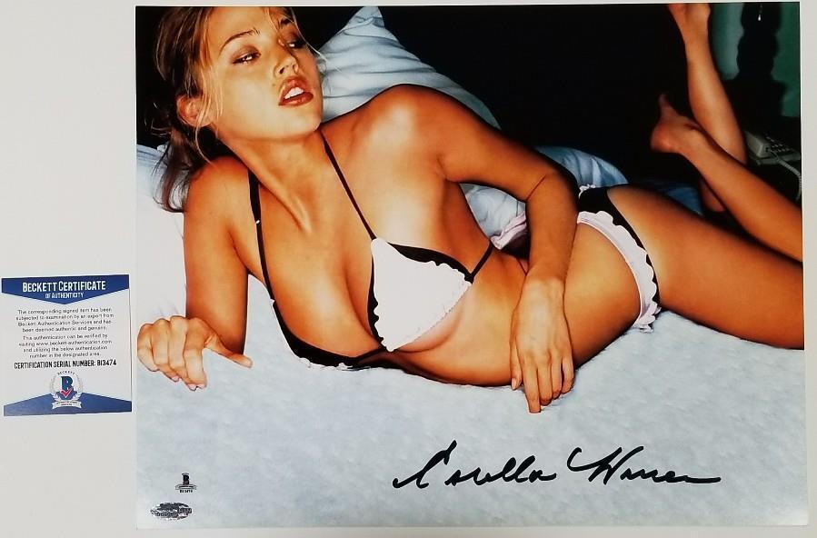 model & actress ESTELLA WARREN autograph signed 11x14 Photo Poster painting BAS COA Beckett auto