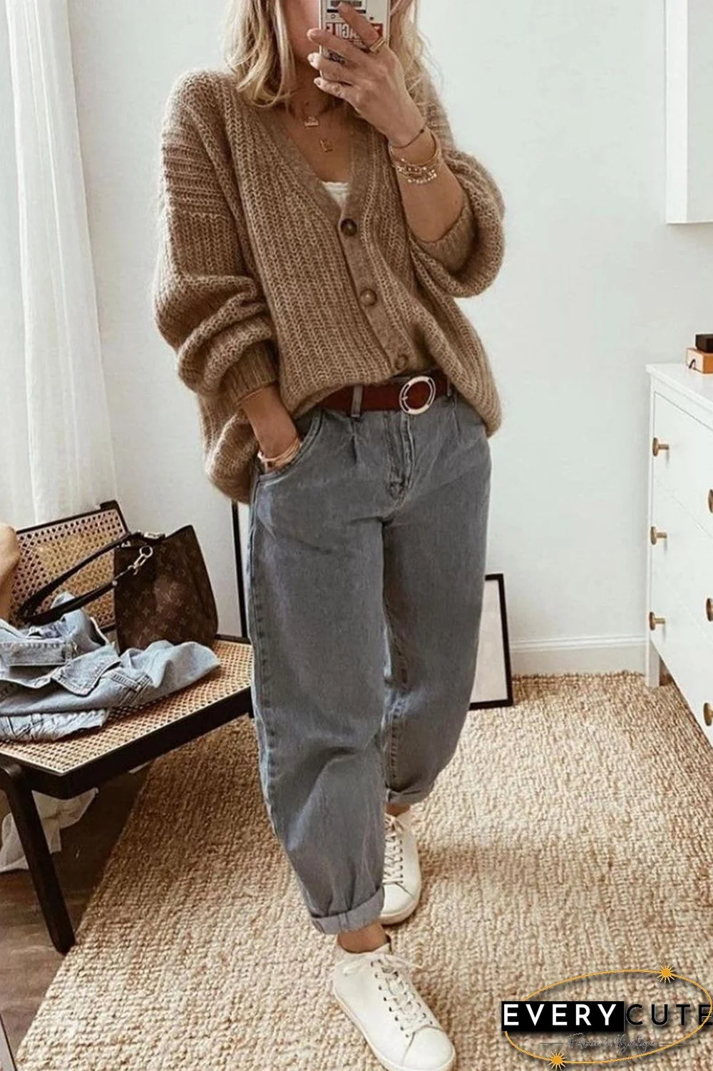 Casual Simplicity Solid Cardigan Collar Outerwear(3 Colors)