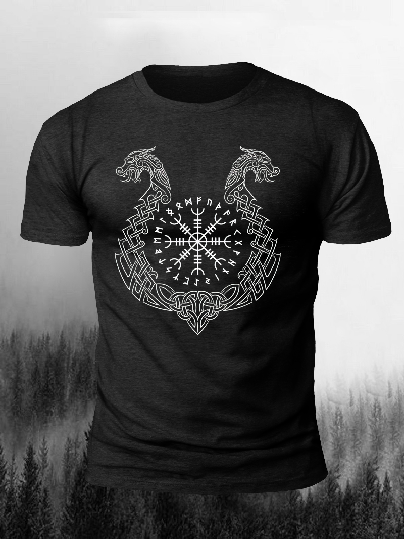 Viking Helm of Awe Print Short Sleeve T-Shirt