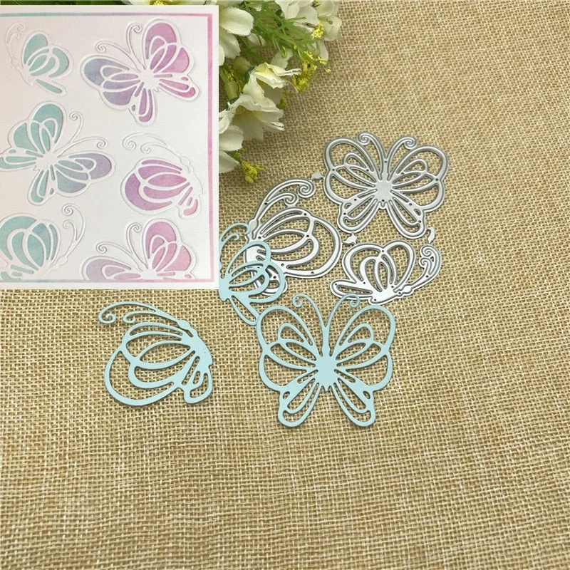 Three Butterfly lace card Metal Cutting Dies Stencils For DIY Scrapbooking Decorative Embossing Handcraft Die Cutting Template
