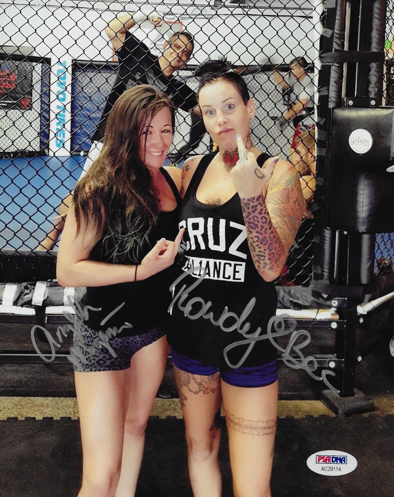 Angela Magana & Bec Rawlings Signed UFC 8x10 Photo Poster painting PSA/DNA COA Picture Autograph