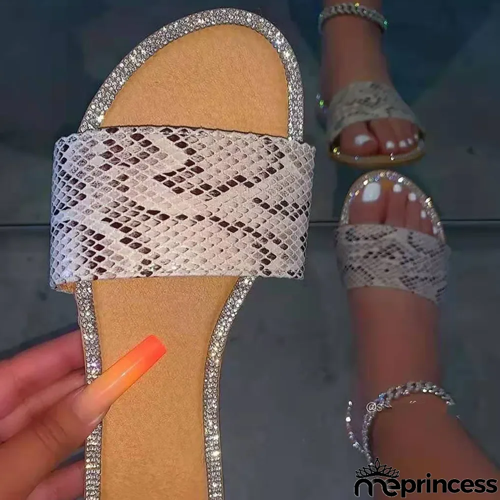 Snake Print Casual Street Split Joint Opend Comfortable Out Door Shoes