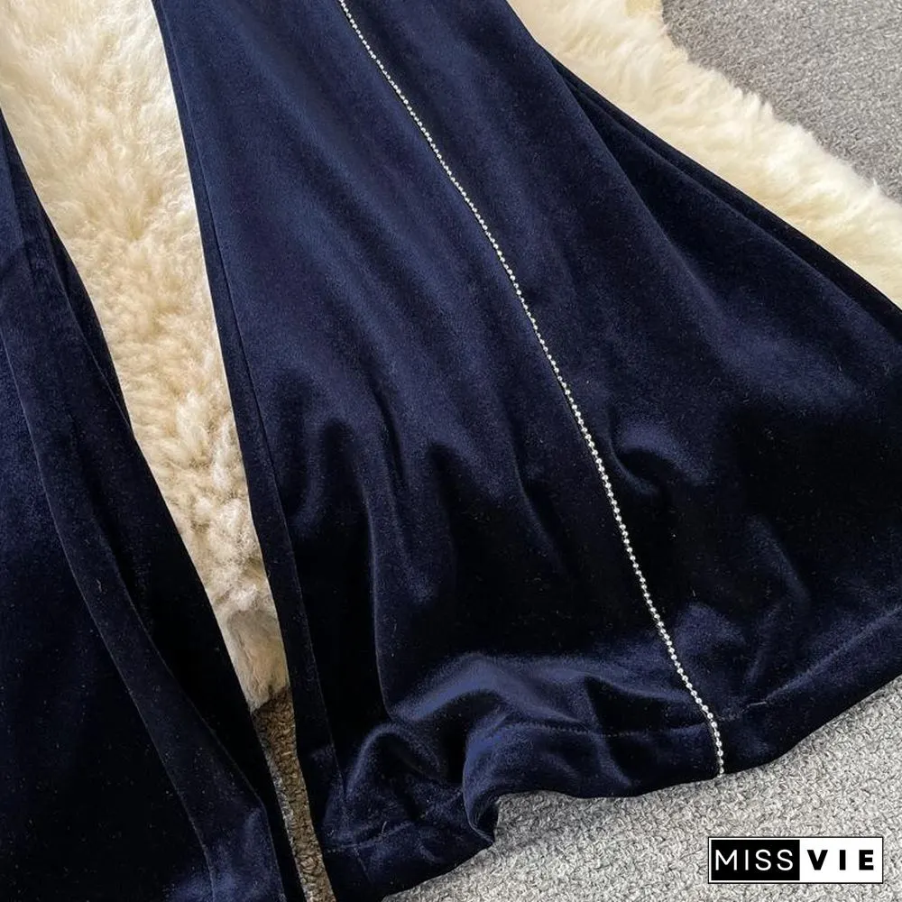 High Waist Slim Flared Pants