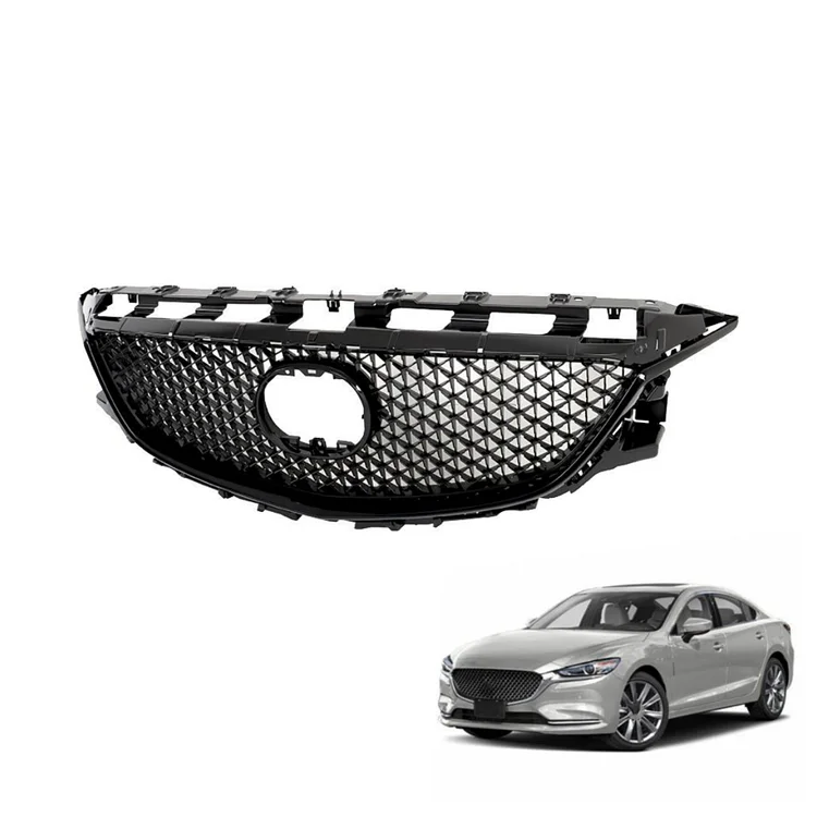 SEBLAFF Front Bumper Grille Black Mesh Honeycomb Look Replacement for 2014-2016 6 Sedan 4-Door