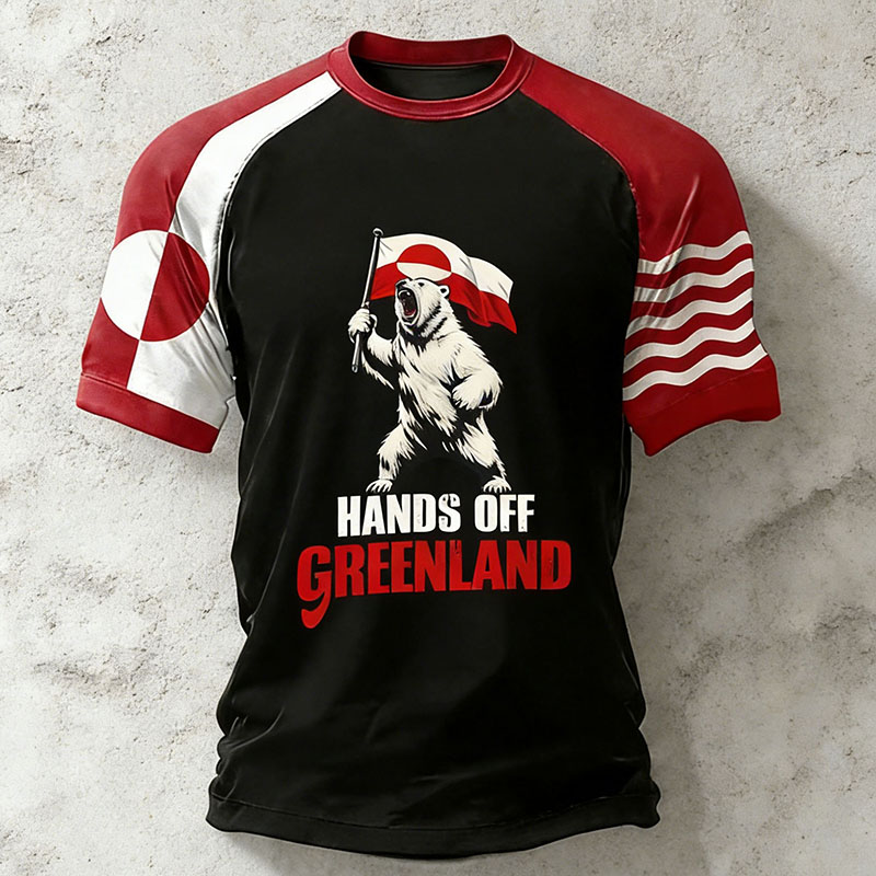 Do Not Touch The Greenland Print Comfortable Men's T-shirt. artswardrobe