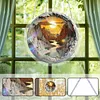 (18.5cm)DIY Acrylic Jigsaw Puzzle Window Hanging with Hanging Chain DIY Stained Glass Decoration Round Window Puzzle Decor for DIY Craft Project (Sunrise)