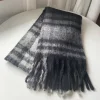Colorful Plaid Autumn Winter Tassels Shawl Scarf