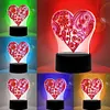 DIY Diamond Painting 7 Color Night Light Lamp Home Decoration Ornament Gift Kit(Heart)