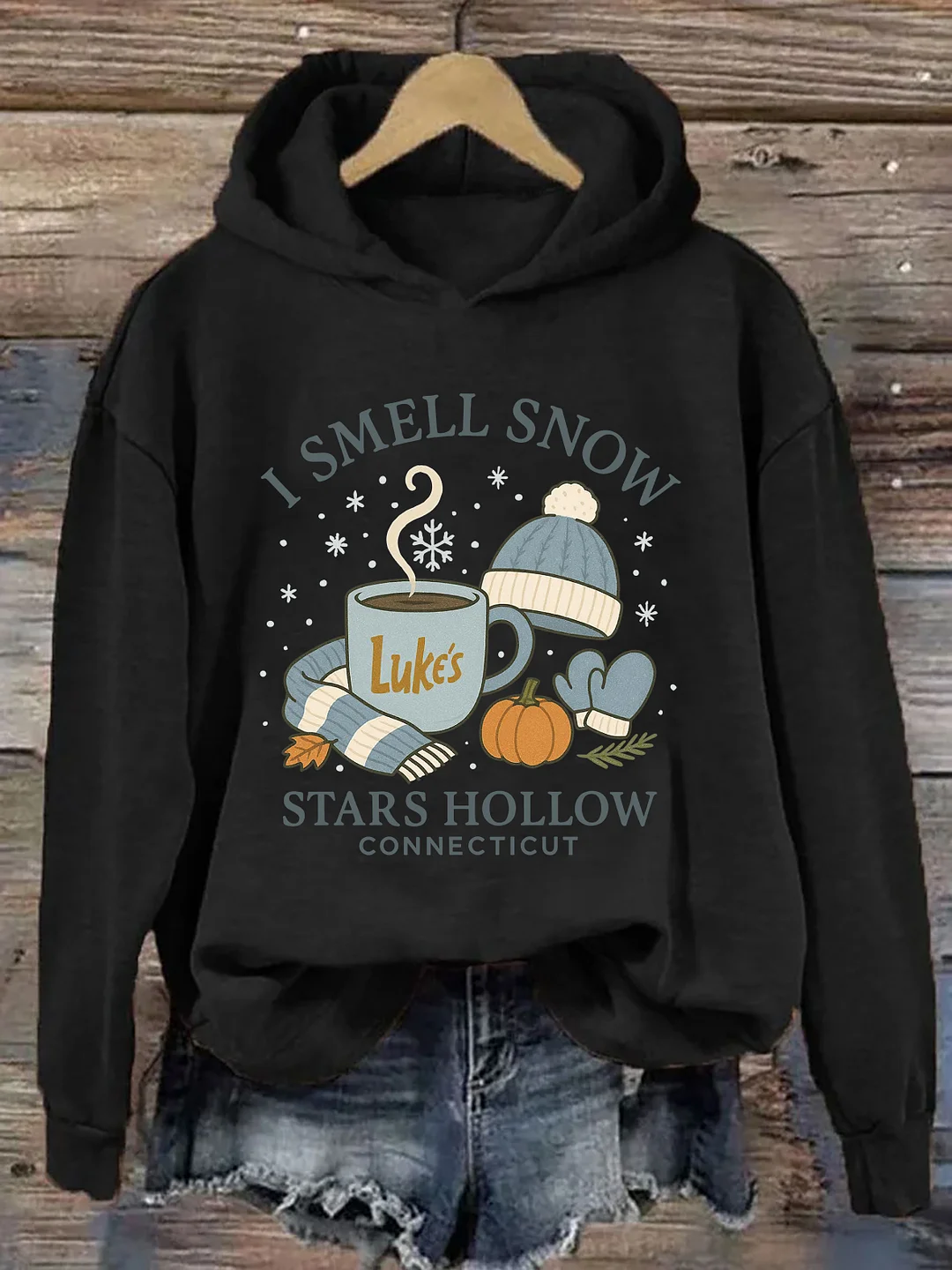 I Smell Snow Stars Hollow Hoodie