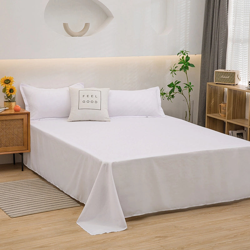Simple Single Product Solid Color Washed Cotton Bed Sheet Three-piece Student Dormitory Pillow Source Factory2