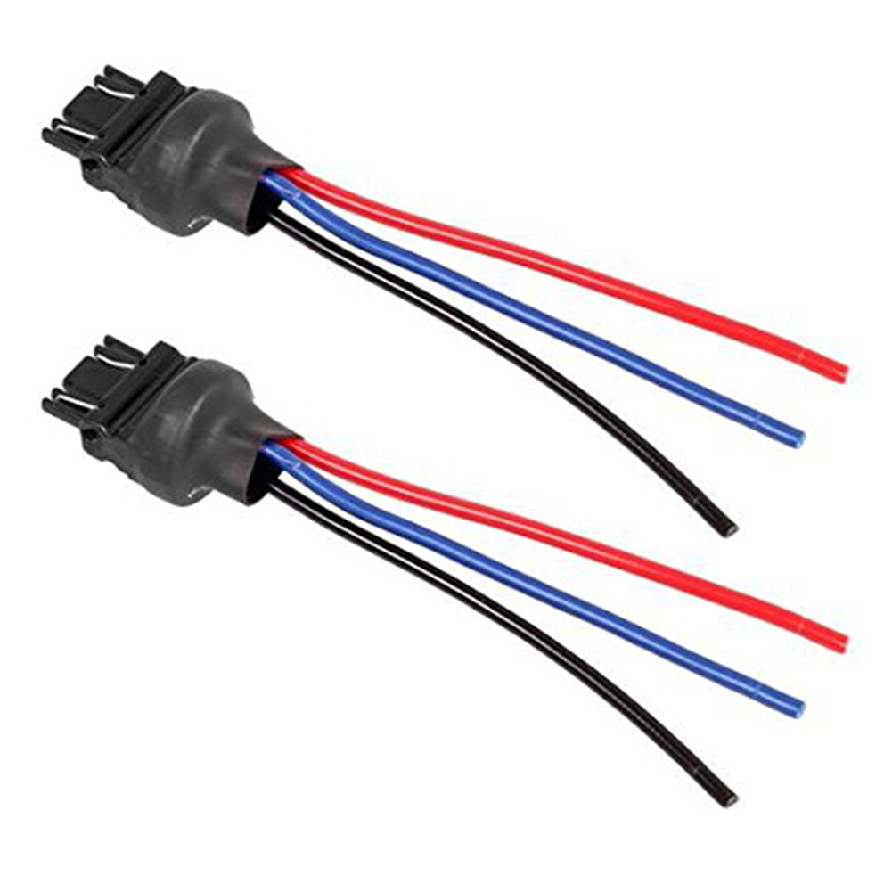 

2pcs 3157 Male Adapter Wiring Harness Pigtails for Car DRL Brake Tail Light, 501 Original