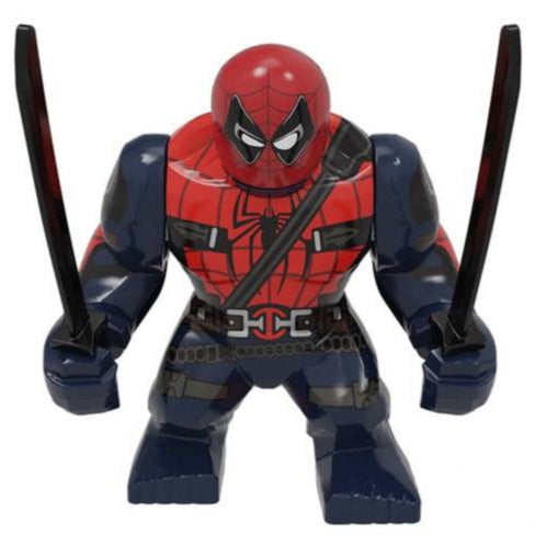Spider-Man x Deadpool Custom Marvel Superhero Large Minifigure Minifigure Bricks monstertoys