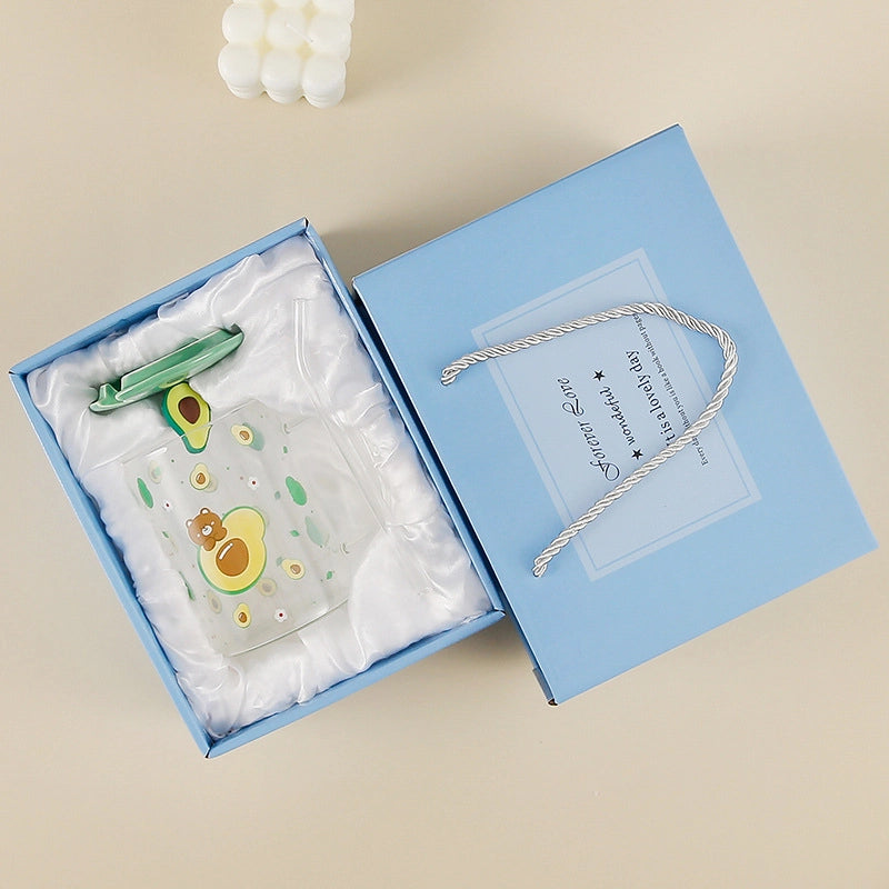 Casual Flower Glass Water Bottles 1 Piece