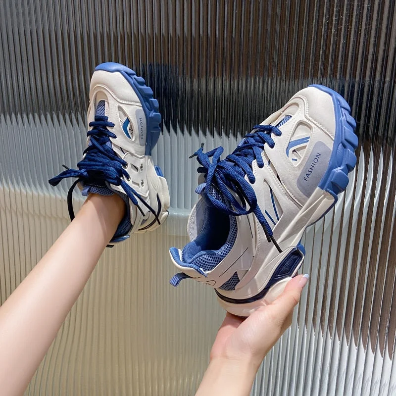 Winter Women's Chunky Sneakers 2021 Trendy Fashion Women Dad Shoes Pink Sport Casual Shoes Fashion Women's Sneakers Trainers