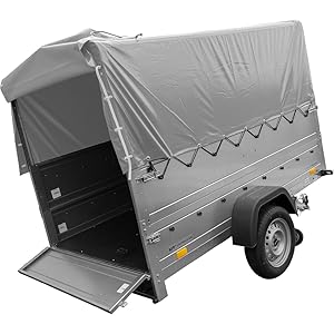 GARDEN TRAILER 230 KIPP MIT STÜTZRAD, ZUSÄTZLICHEN BORDWÄNDEN, HOCHPLANE UND HOCHSPRIEGEL H-800