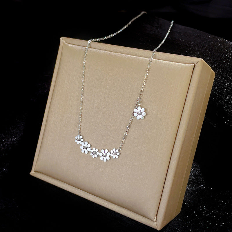 Cartoon Gourd Clover Geometric Titanium Steel Electroplating Necklaces
